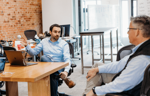 Business meeting in a conference room